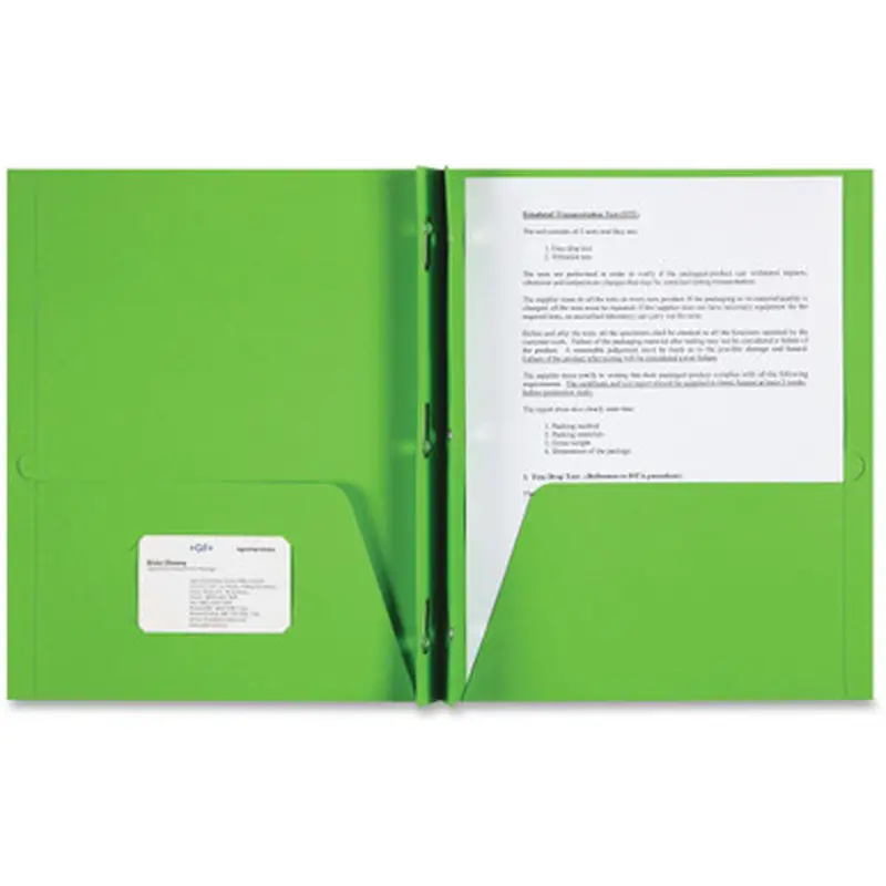 Sparco 78542 Two-pocket 3-Prong Leatherette Portfolio