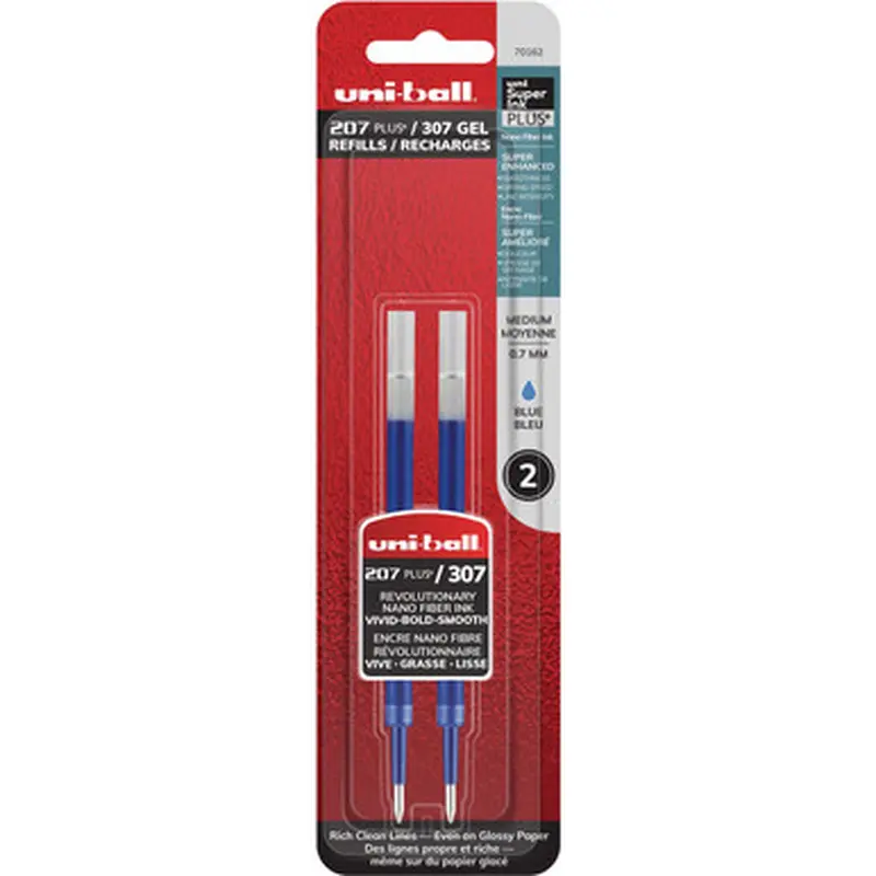 uni-ball 70162 207 Plus Gel Rollerball Pen Refills