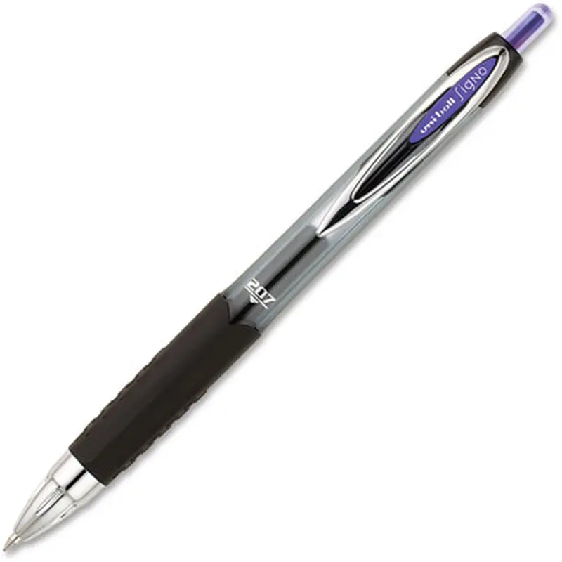 Uniball Signo 207 70221 Gel Pen, 0.7mm Medium Point, Violet Uni Super Ink