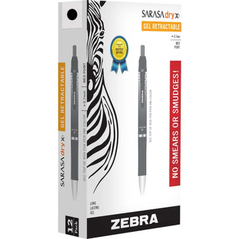 Zebra Pen 45610 Sarasa Dry X1 Gel Retractable Pens