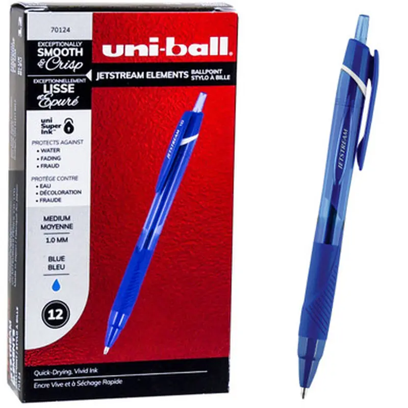 Uniball 70124 Jetstream 1.0 Elements Pen , Blue Ink, 1.0 mm Medium Point