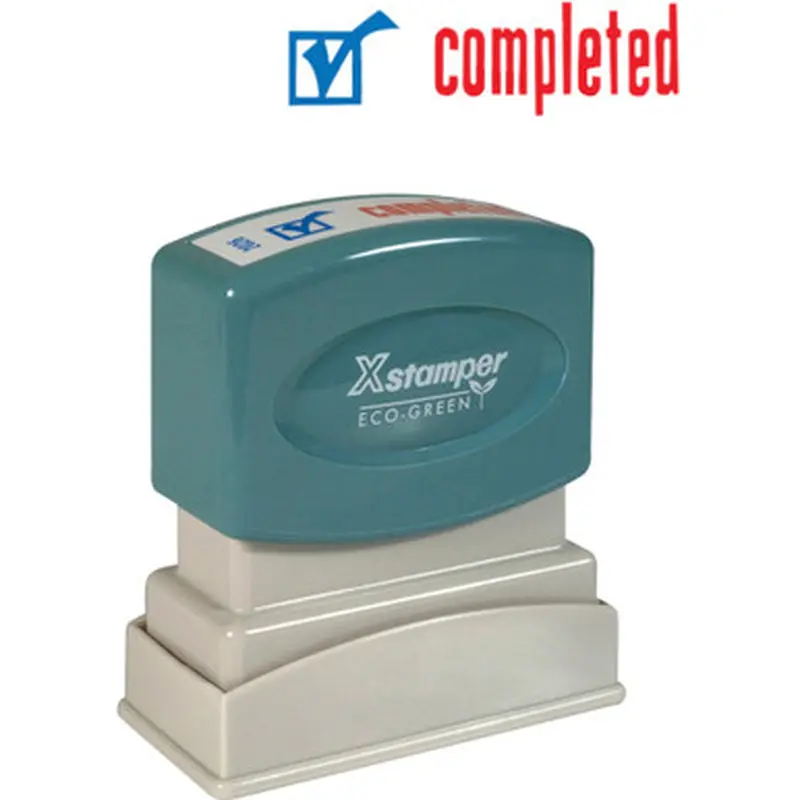 Xstamper 2026 Red/Blue COMPLETED Title Stamp