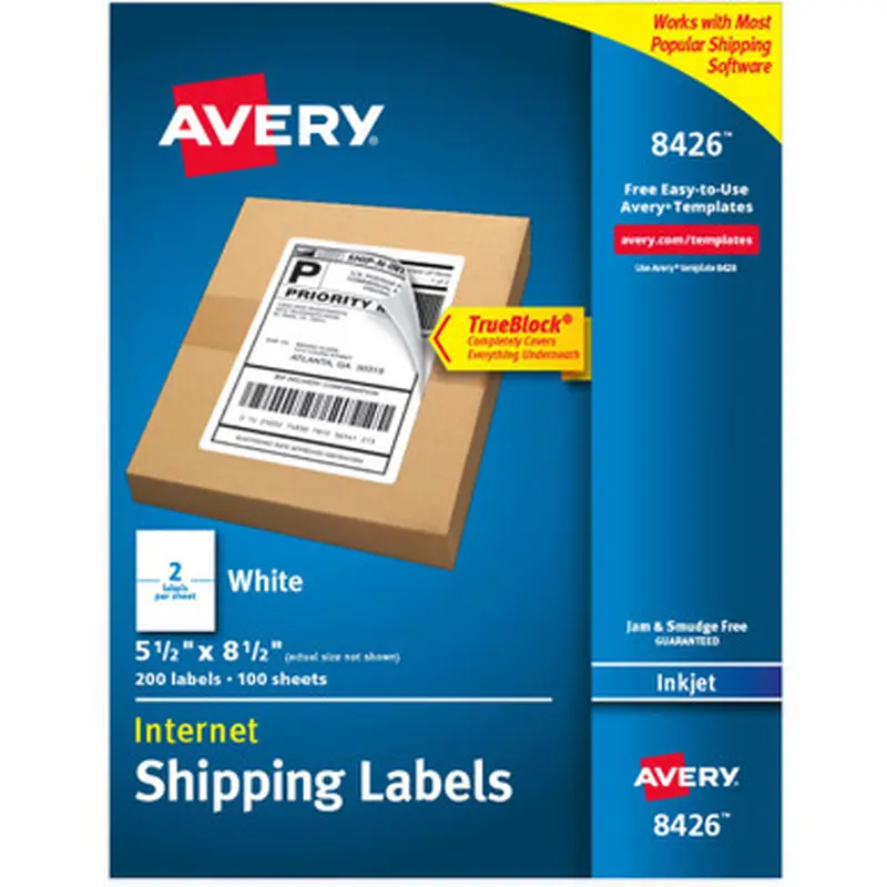 Avery 8426 TrueBlock Shipping Labels
