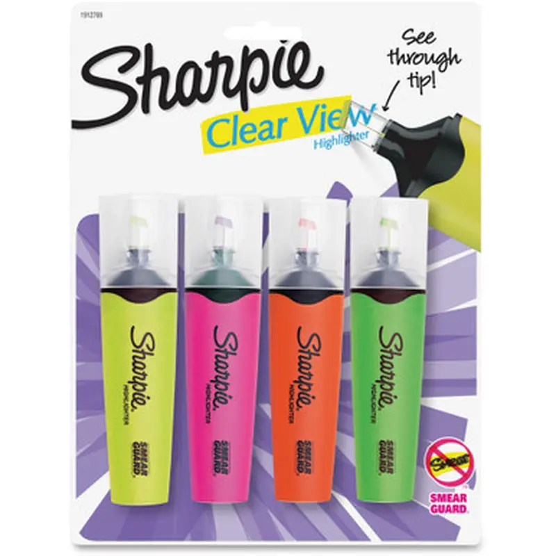 Sharpie 2128216 Clear View Highlighter Pack