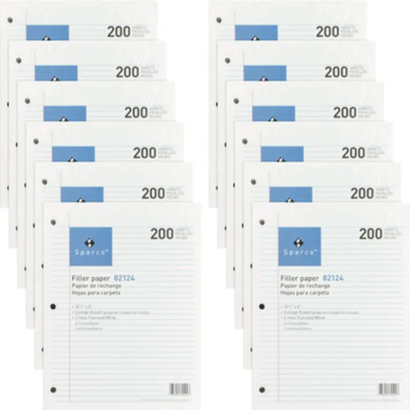 Sparco 82124BD 3-hole Punched Filler Paper
