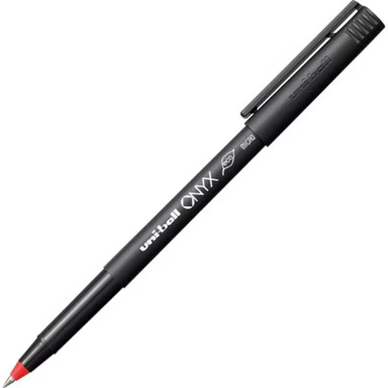 Uniball Onyx 60042 Rollerball Pen, 0.5mm Micro Point, Red Uni Super Ink