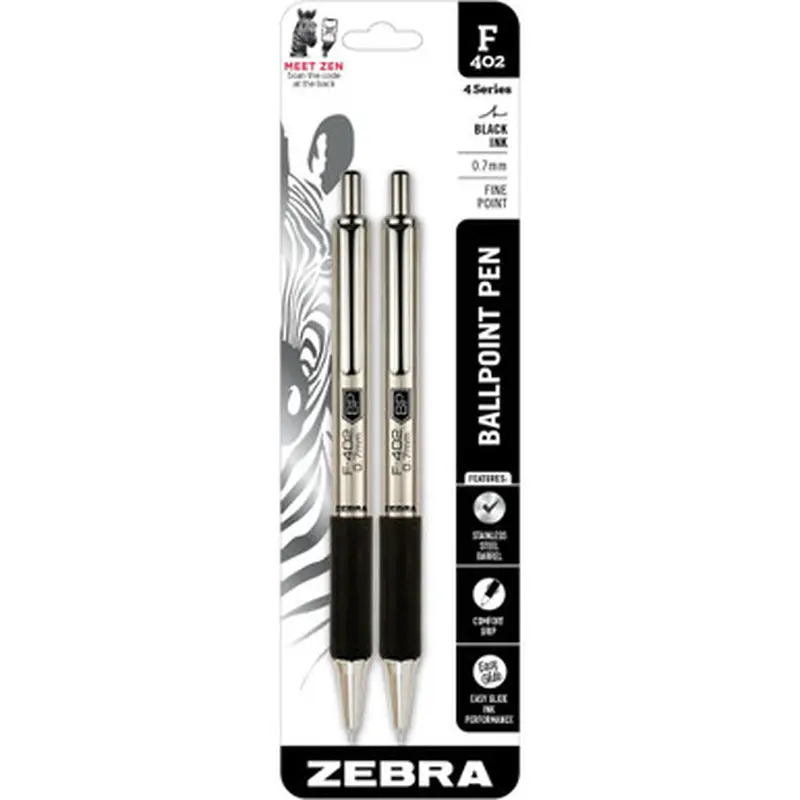 Zebra Pen 29212 F402 Retractable Ballpoint Pen