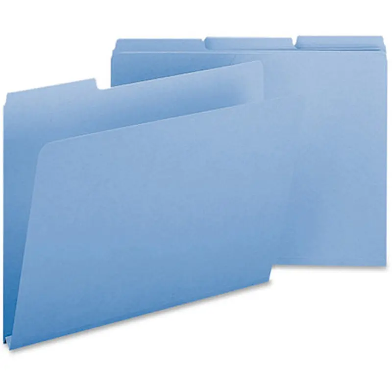Smead 21530 1/3 Cut Colored Pressboard Tab Folders
