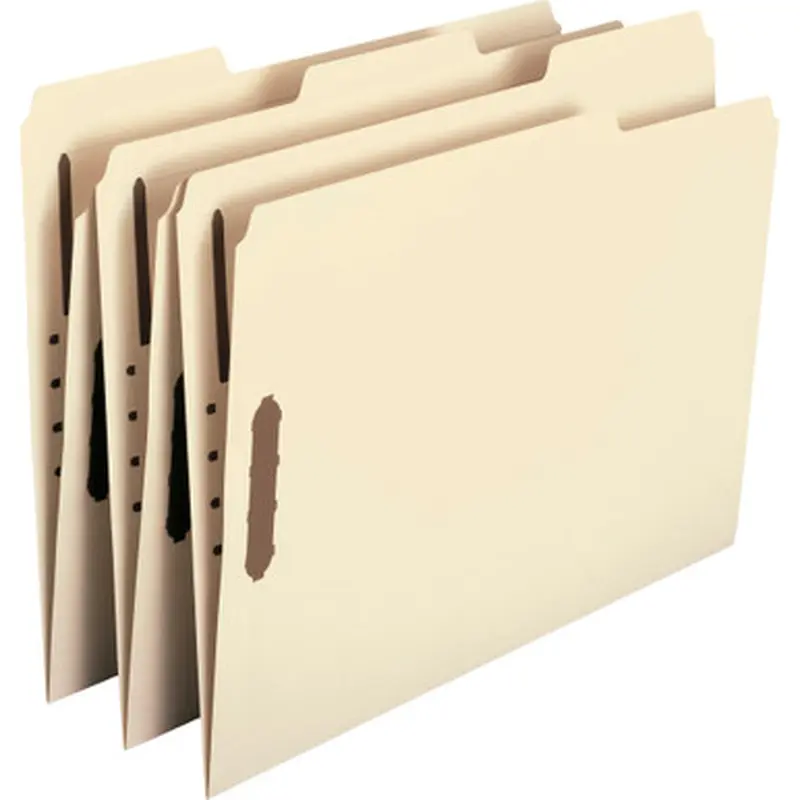 Smead 14547 100% Recycled Fastener Folders with Reinforced Tab