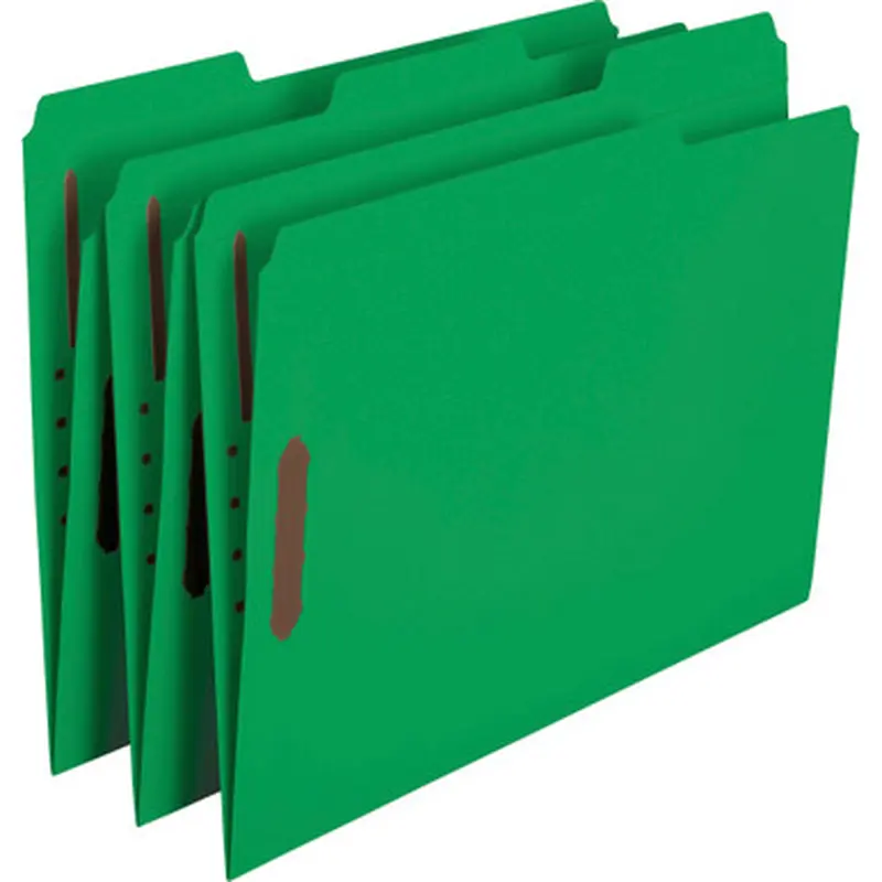 Smead 12140 Fastener File Folders with Reinforced Tab