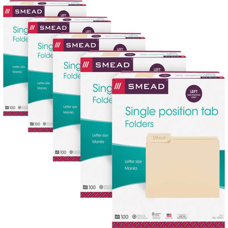 Smead 10331CT File Folders with Single-Ply Tab