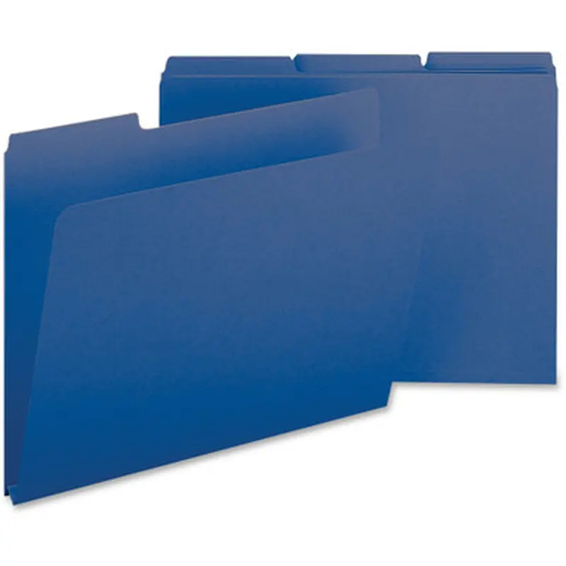 Smead 21541 1/3 Cut Colored Pressboard Tab Folders