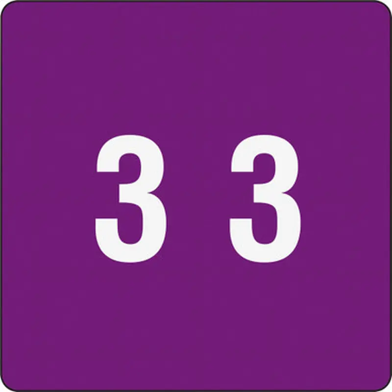 Smead 67423 DCC Color-Coded Numeric Labels