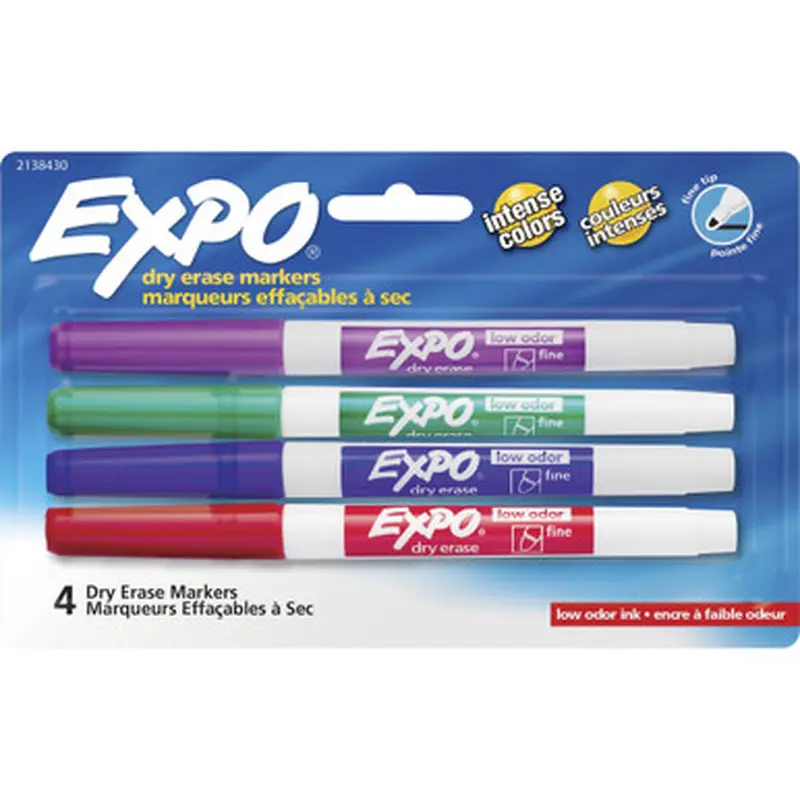 Expo 2138430 Low-Odor Dry Erase Fine Tip Markers