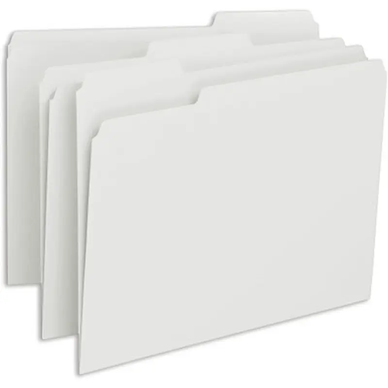 Smead 12843 File Folders with Single-Ply Tab
