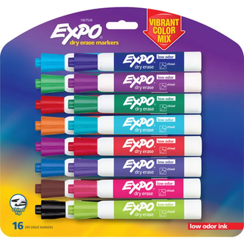 Expo 1927526 Low-Odor Dry Erase Chisel Tip Markers