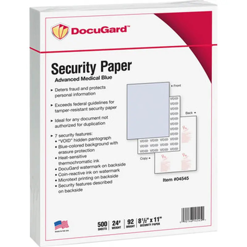 DocuGard 04545 Advanced Medical Security Paper