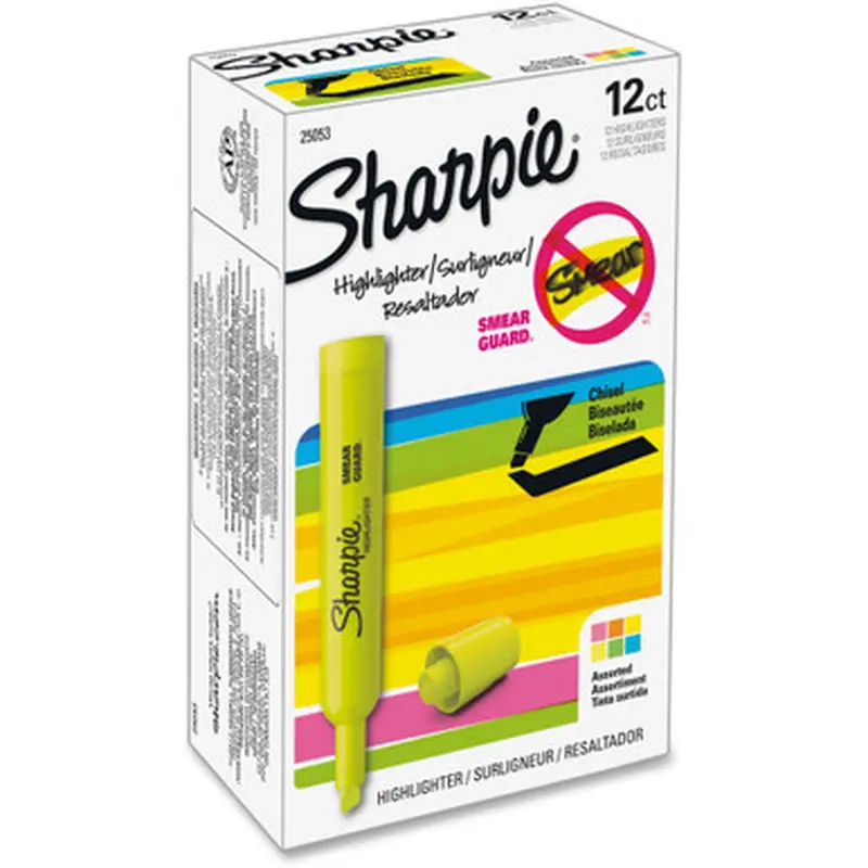Sharpie 25053 SmearGuard Tank Style Highlighters