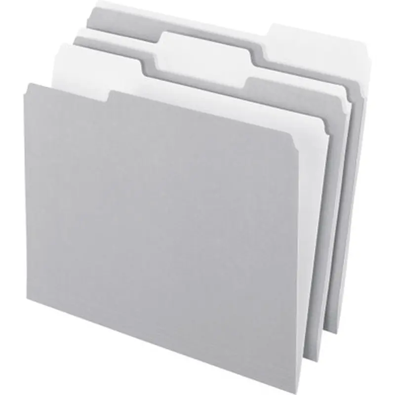 Pendaflex 152-1/3GRA Two-tone Color File Folders