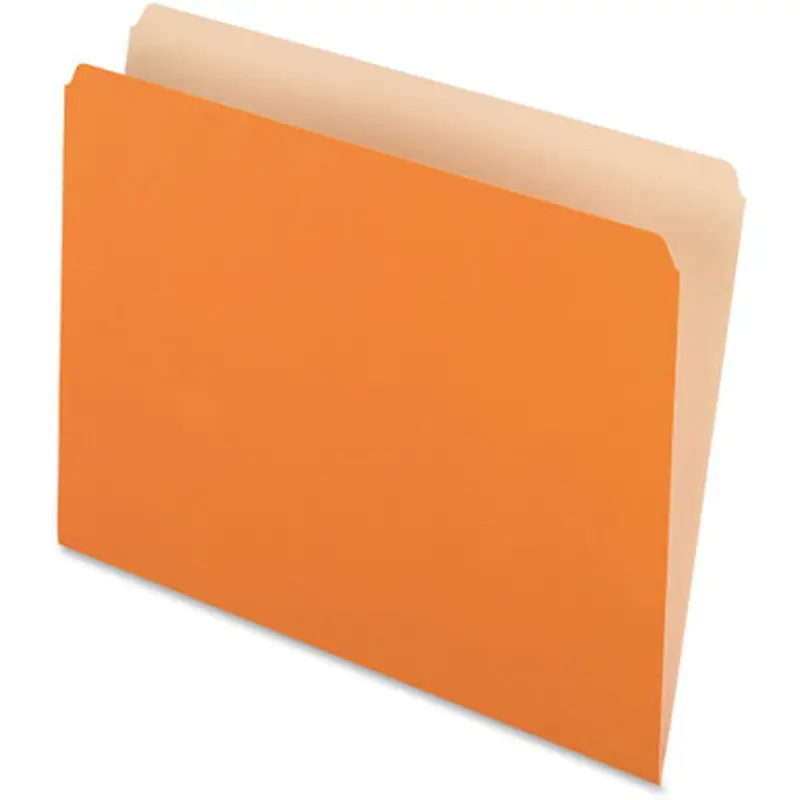 Pendaflex 152 ORA Straight Cut Colored File Folders
