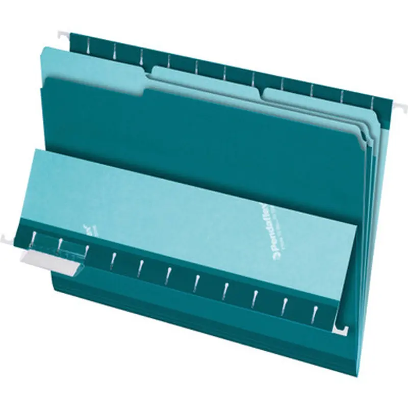 Pendaflex 4210 1/3 TEA 1/3-cut Tab Color-coded Interior Folders