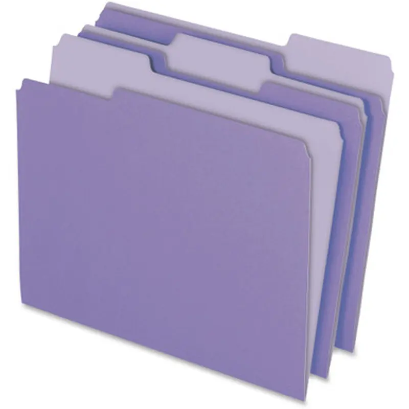 Pendaflex 152-1/3LAV Two-tone Color File Folders