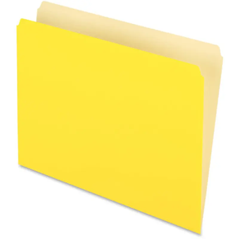 Pendaflex 152 YEL Straight Cut Colored File Folders