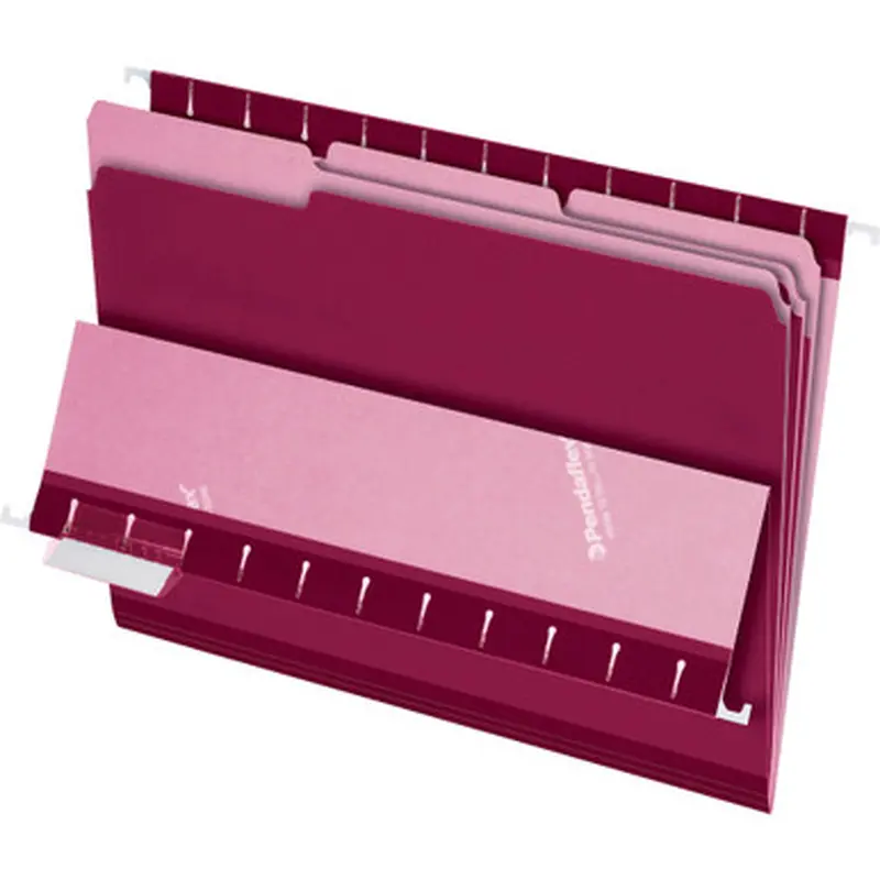 Pendaflex 4210 1/3 BUR 1/3-cut Tab Color-coded Interior Folders
