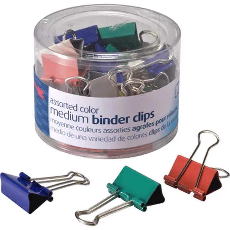 Officemate 31029 Assorted Color Binder Clips