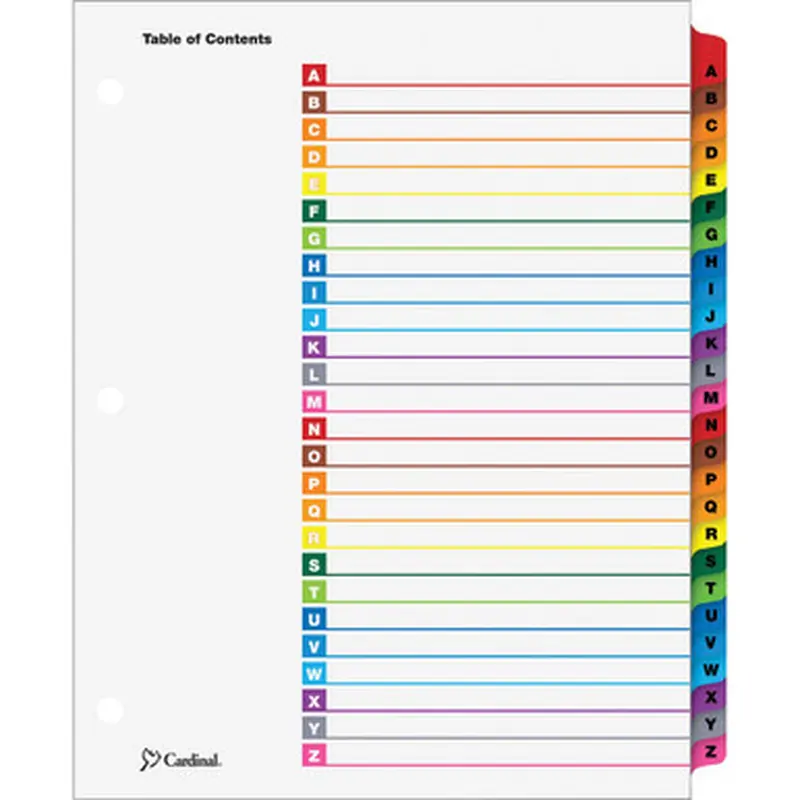 Cardinal 60218 A-Z OneStep Index System