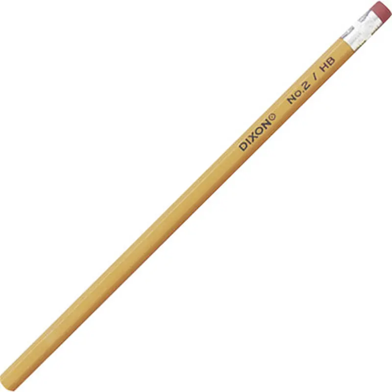 Dixon 14412 Woodcase No.2 Eraser Pencils