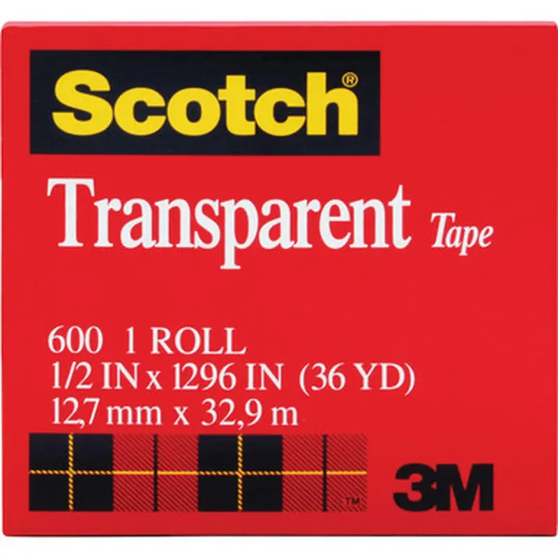 Scotch 600121296PK Transparent Tape - 1/2&quotW