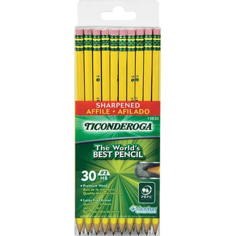 Ticonderoga 13830 Presharpened No. 2 Pencils