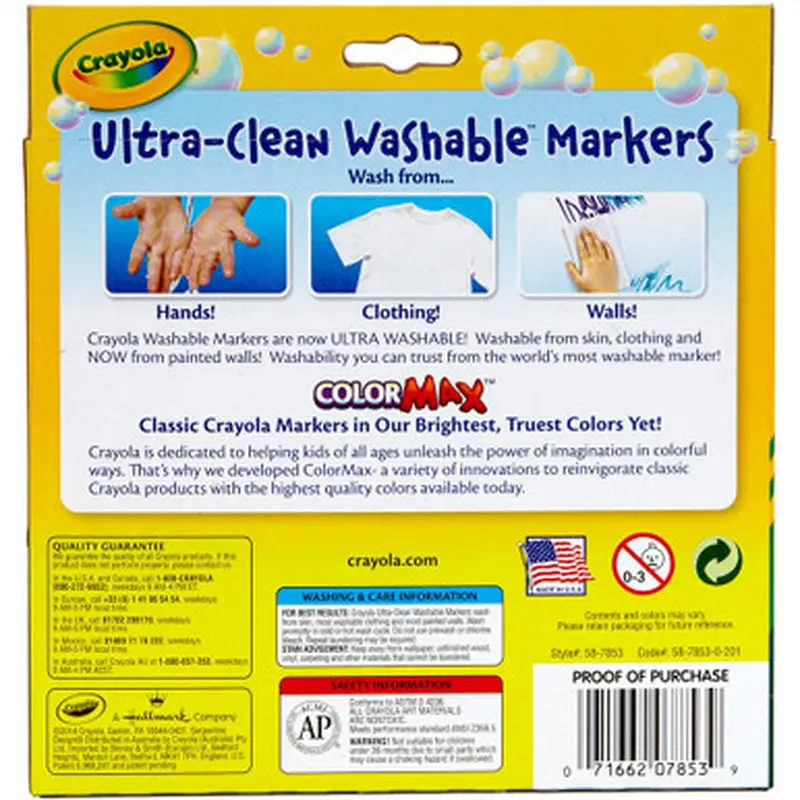 Crayola 587853 Tropical Colors Pack Washable Markers