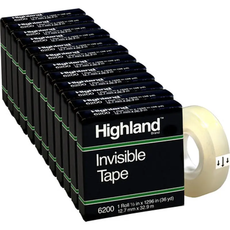 Highland 6200121296BX 1/2&quotW Matte-finish Invisible Tape