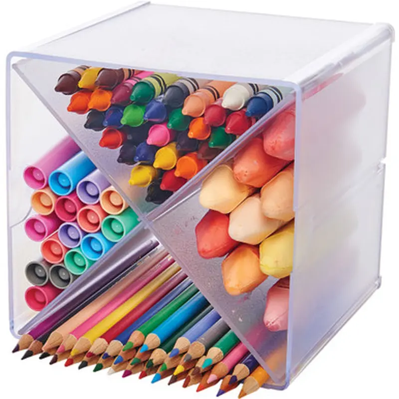 Deflecto 350201 Stackable Cube Organizer