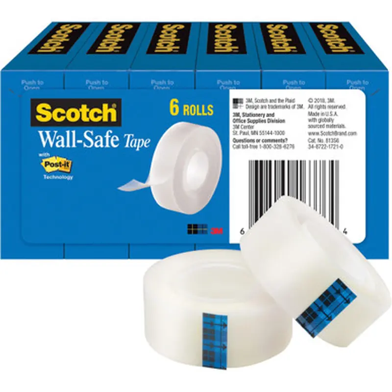 Scotch 813S6 Scotch Wall-Safe Tape
