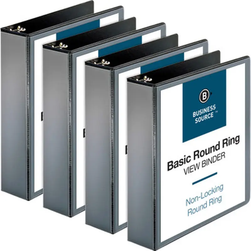 Business Source 09956BD Round-ring View Binder