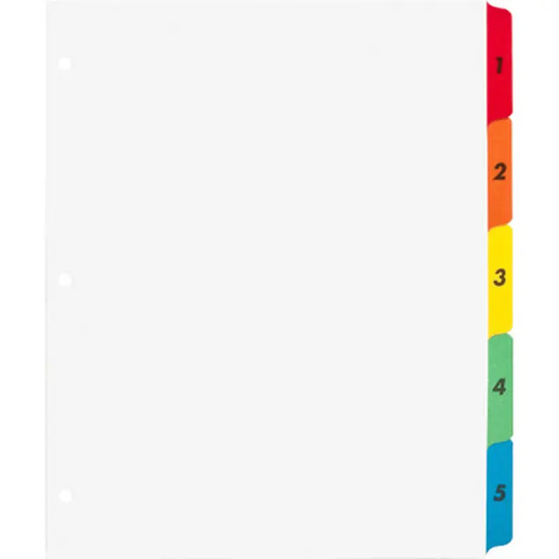 Business Source 21900 Table of Content Quick Index Dividers