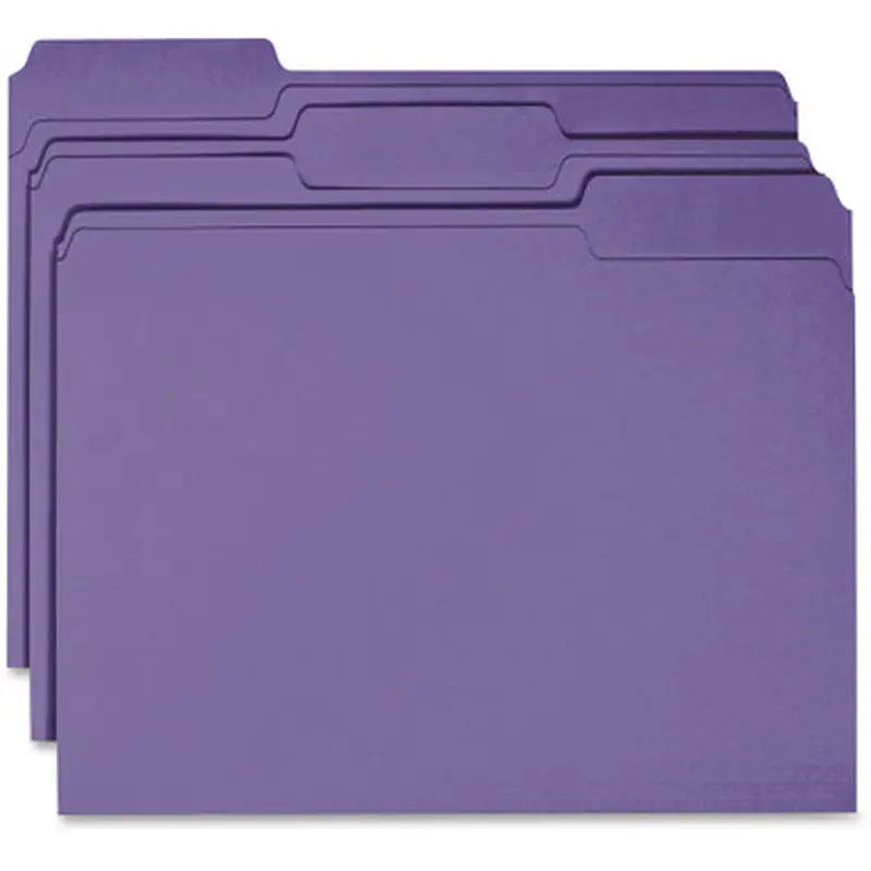 Business Source 44106 1-ply Tab Colored File Folder