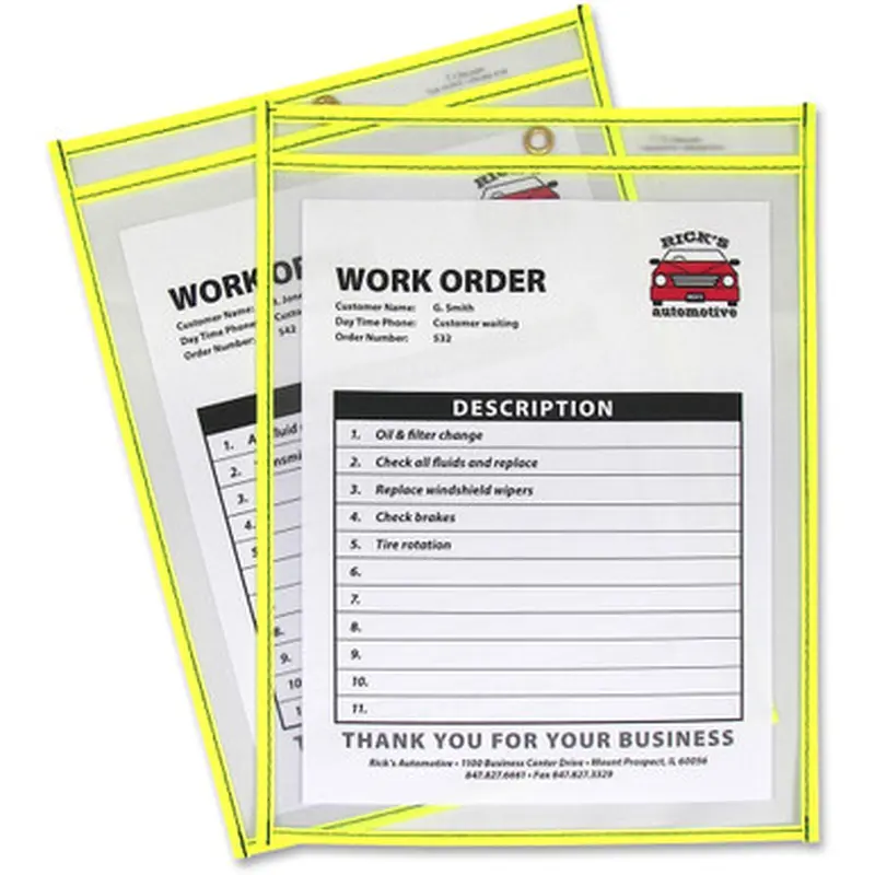 C-Line 43916 Neon Colored Stitched Shop Ticket Holders