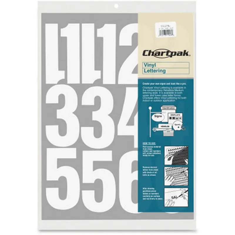 Chartpak 01196 Permanent Adhesive Vinyl Numbers