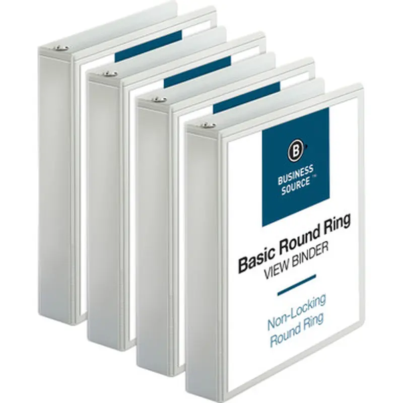 Business Source 09955BD Round Ring View Binder