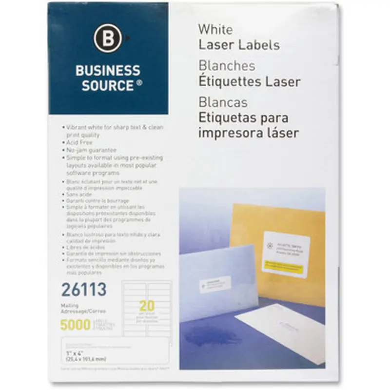 Business Source 26113 Bright White Premium-quality Address Labels