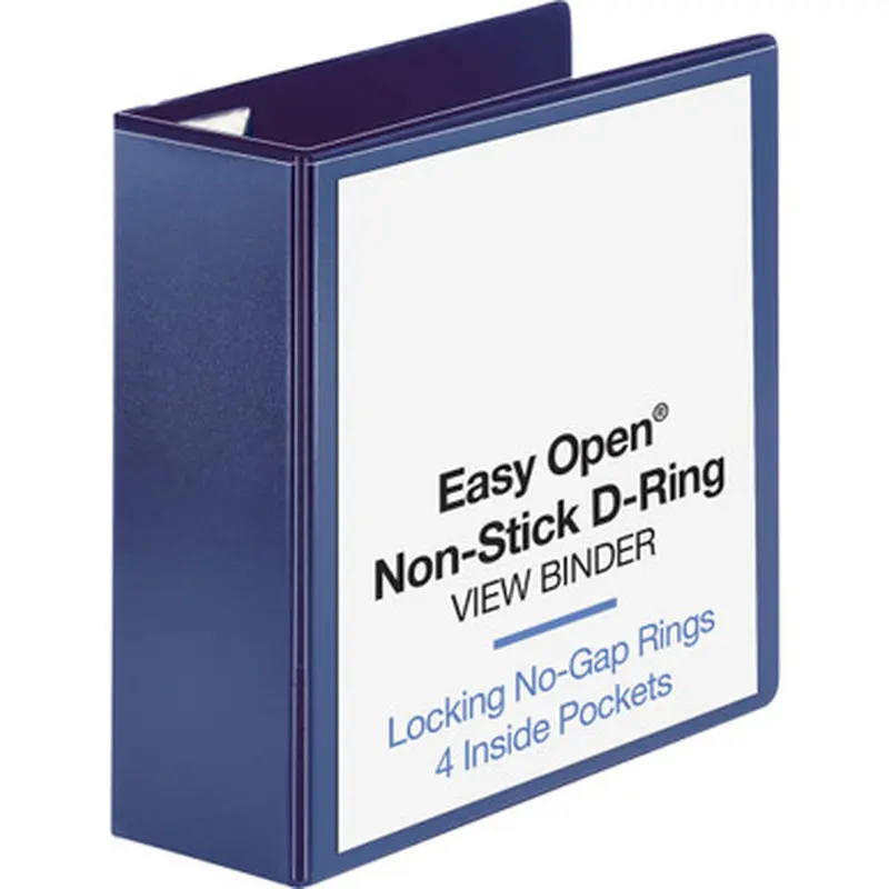 Business Source 26977 Easy Open Nonstick D-Ring View Binder