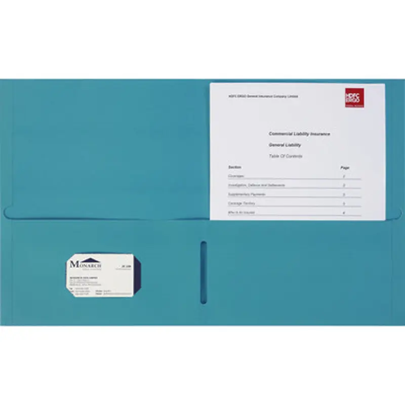 Business Source 78555 8-1/2x11 Double Pocket Portfolio