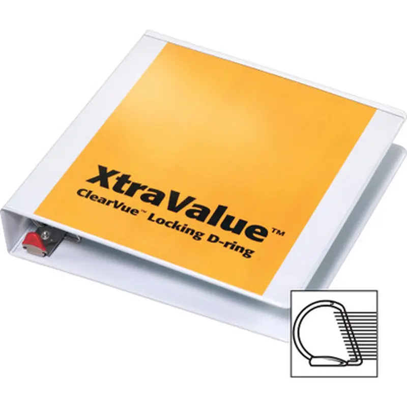 Cardinal 19020 Xtravalue Clearvue Locking D-Ring Binder