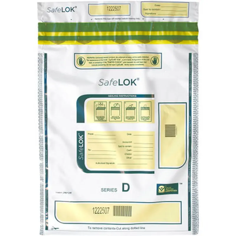 ControlTek 585094 SafeLOK Tamper-Evident Deposit Bags