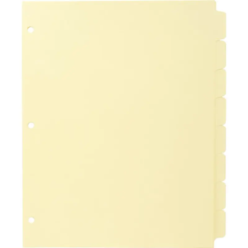 Business Source 16481 Mylar-reinforced Plain Tab Indexes