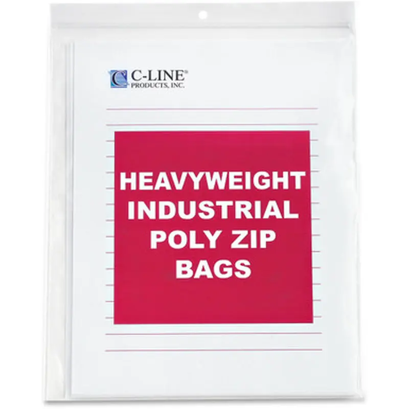 C-Line 47911 Letter-size Heavyweight Poly Zip Bags